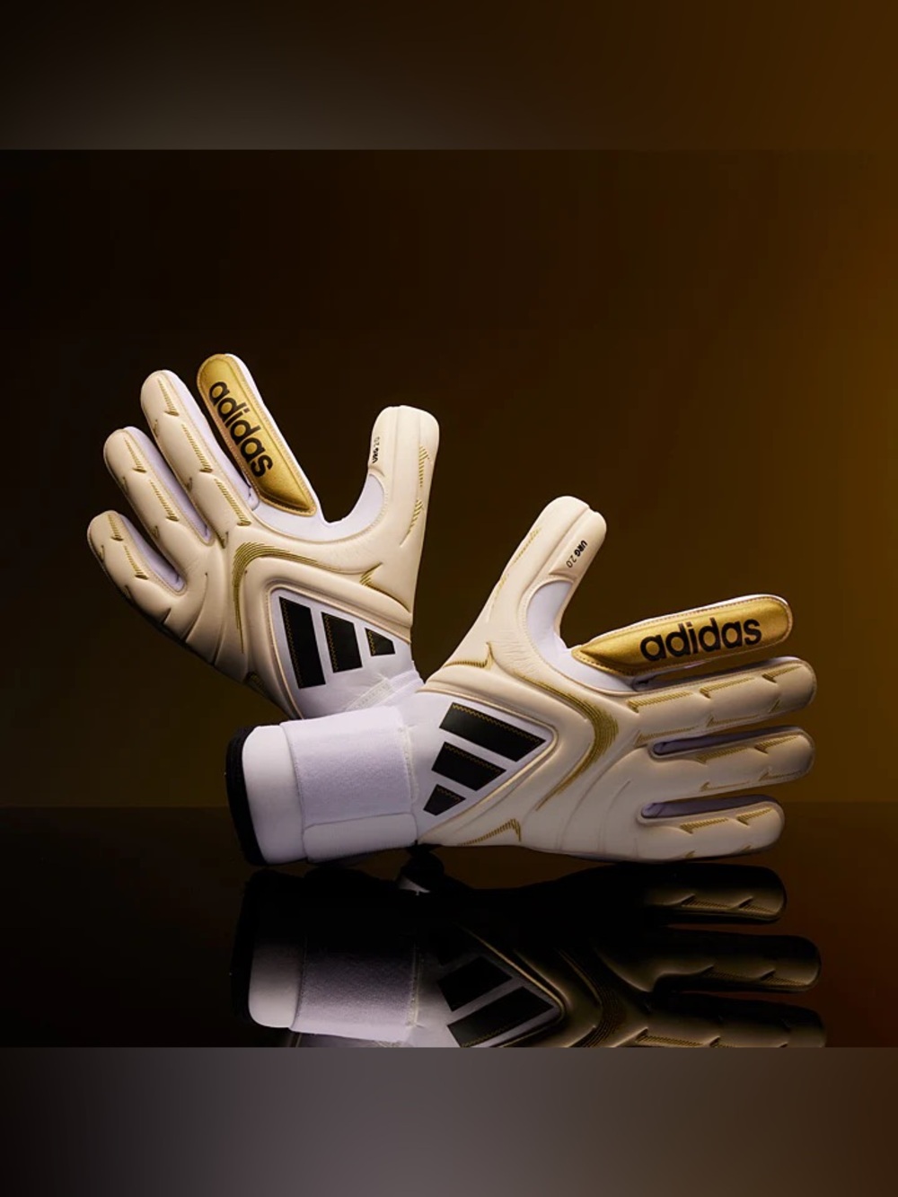 Adidas Copa GL Pro Goalkeeper Gloves White/Gold Metallic JZ5793 Size 7 New